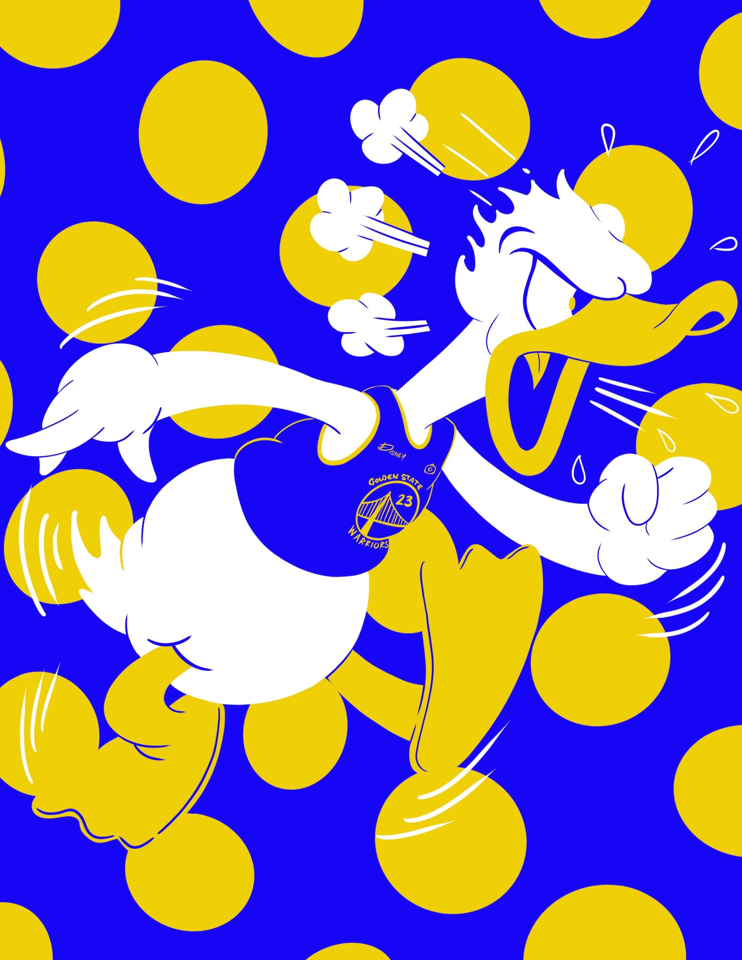 Donald Duck Basketball Pop Art