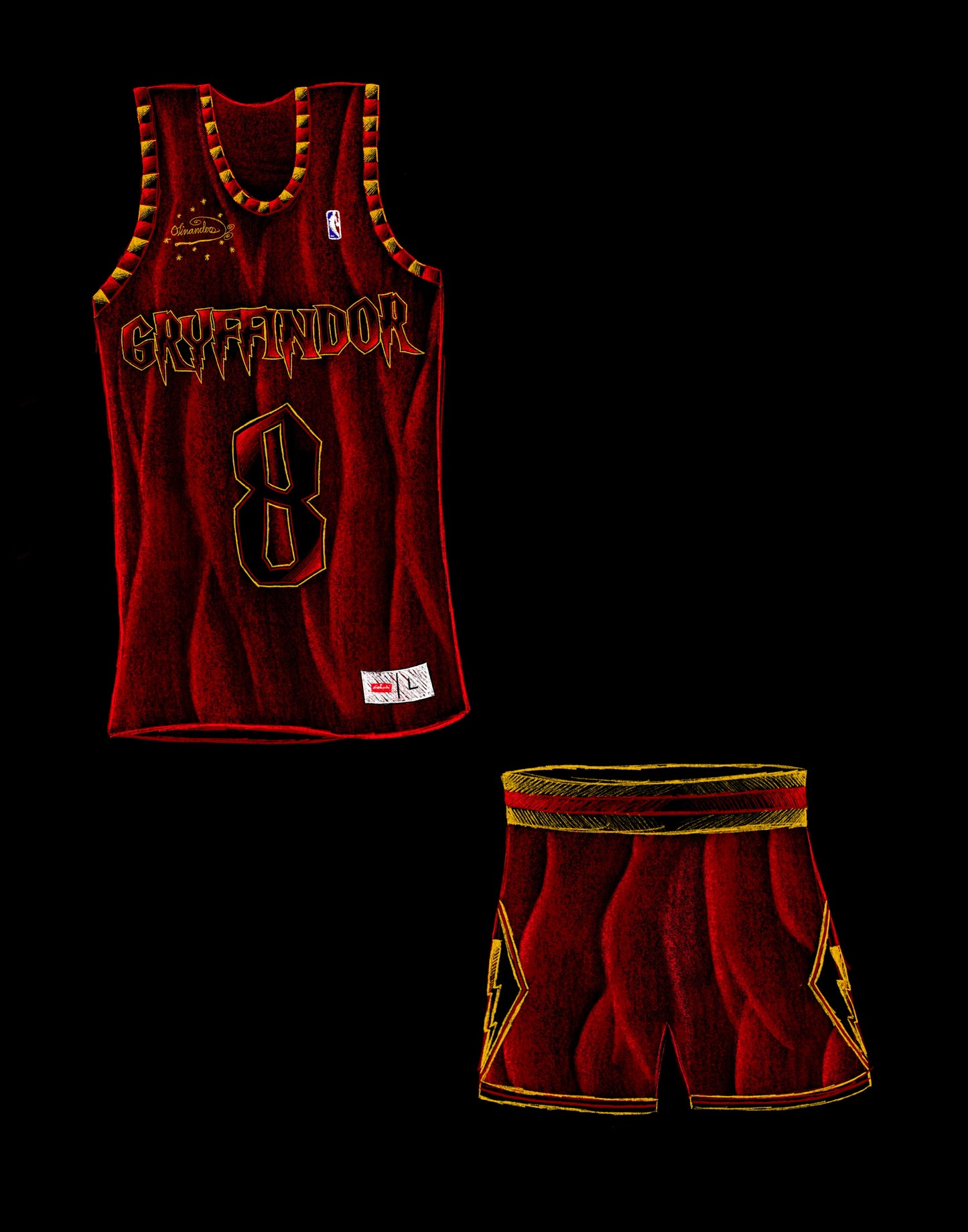 Gryffindor Basketball Jersey Art
