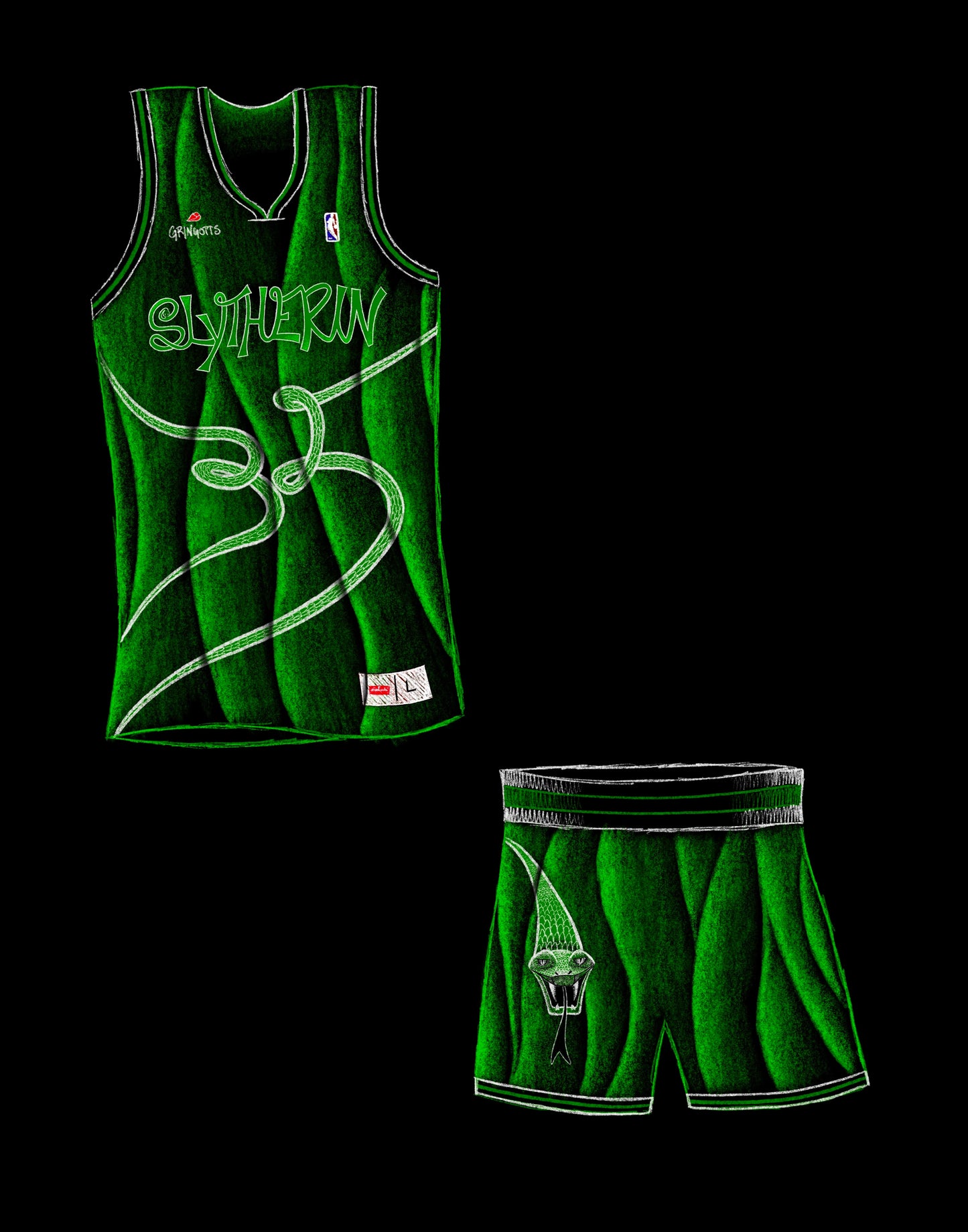 Slytherin Basketball Jersey Print